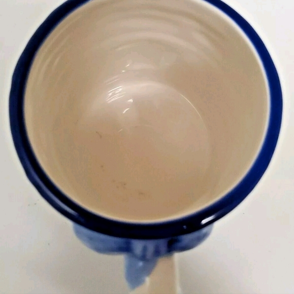 Zrike Colorful Hand Painted Ceramic Mug "Cornucopia" Embossed Veggies Pre-owned - Picture 5 of 6